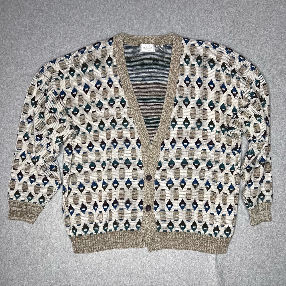 Vintage The Men’s Store at Sears Curt Cobain Grunge Mens Cardigan Sweater Sz XL